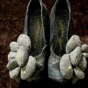 Irregular Choice Black Floral Heels